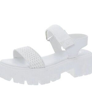 GBG LOS ANGELES premia womens ankle strap lugged sole slide sandals